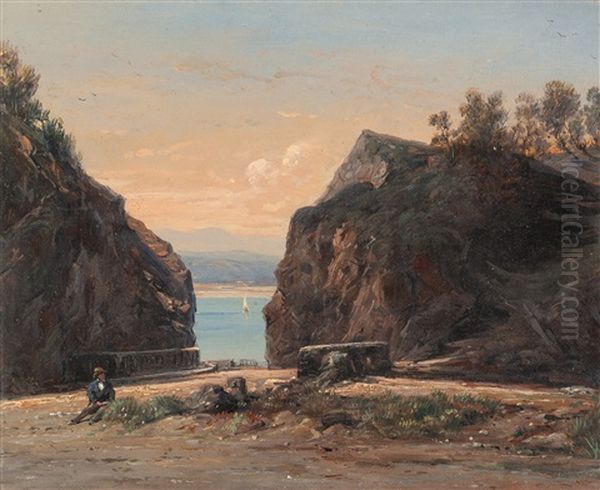 Am Gardasee Oil Painting by Friedrich Nerly