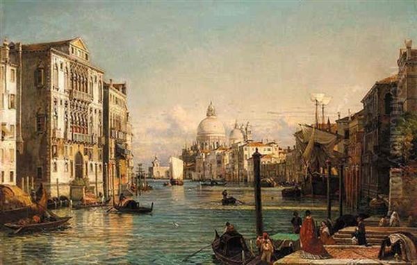 Der Canale Grande, Venedig (the Grand Canal, Venice) Oil Painting by Friedrich Nerly