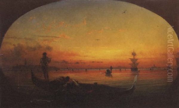 Sonnenuntergang Bei Venedig Oil Painting by Friedrich Nerly