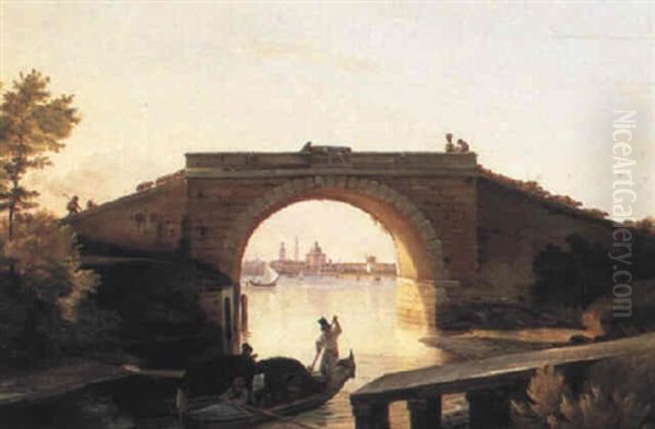 View Of The Arsenale, Venice Oil Painting by Friedrich Nerly