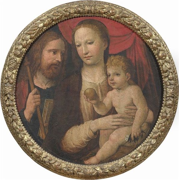 Madonna Col Bambino E Santo Oil Painting by Bartolomeo Neroni