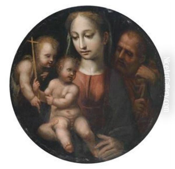 Madonna Mit Kind, Dem Heiligen Joseph Und Johannesknaben Oil Painting by Bartolomeo Neroni