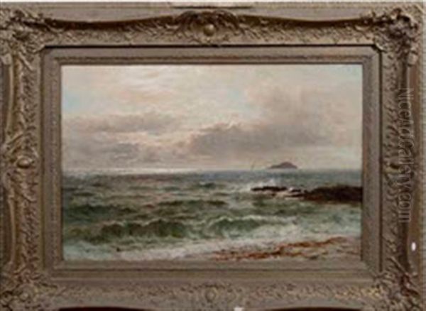 Seascape At Sundown Oil Painting by John Nesbitt