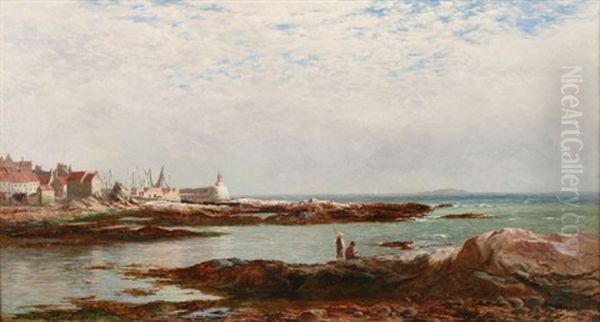 Coastal Scene Oil Painting by John Nesbitt