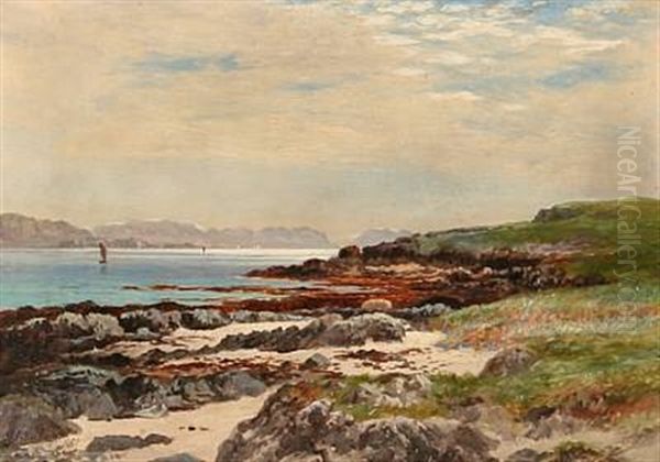 Iona Looking South - Coastal Scene From The Island Of Iona, Scotland Oil Painting by John Nesbitt