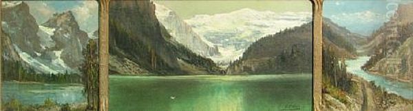 The Sierras (triptych) Oil Painting by Arthur R. Ness