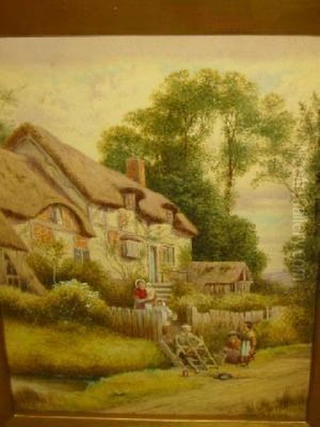 Circle Of Miles Birkett Foster Oil Painting by Foster Birkett