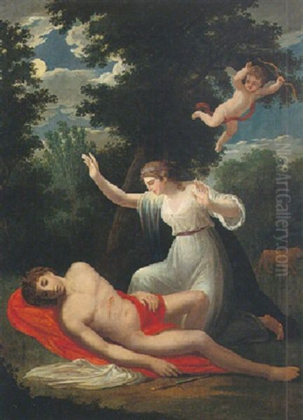 Pyramus And Thisbe Oil Painting by Andreas Nesselthaler