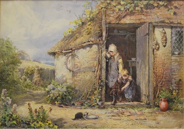 The Gardener'scottage Oil Painting by Foster Birkett