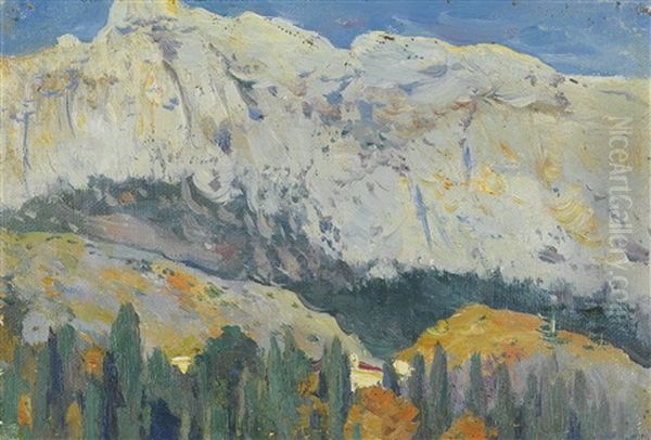 Mountain View, Gaspra Oil Painting by Mikhail Vasilievich Nesterov