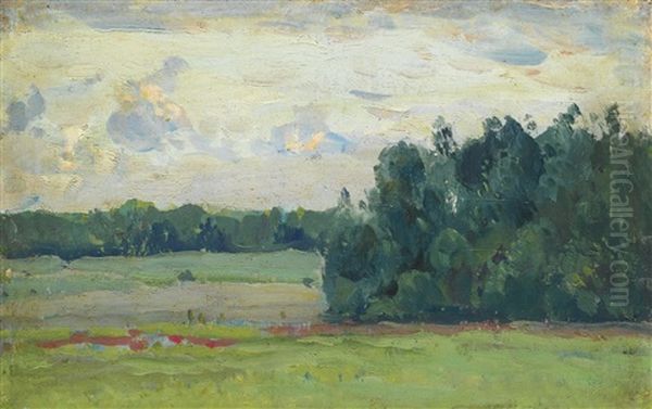 Fields Oil Painting by Mikhail Vasilievich Nesterov