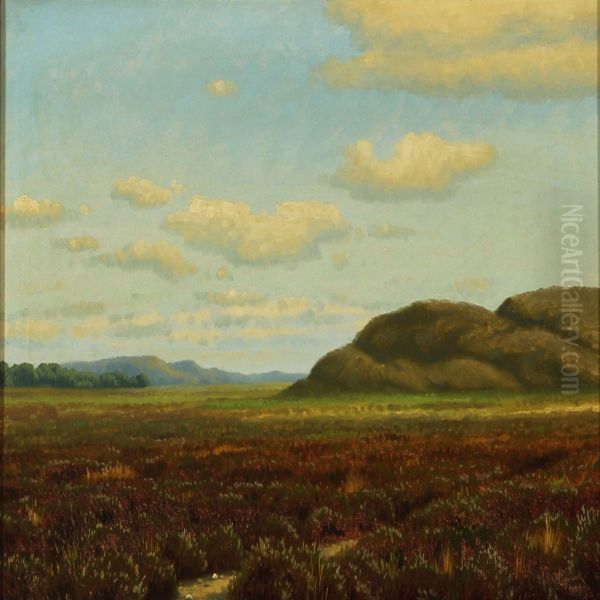 Moor Landscape From Svanninge On Funen Oil Painting by Jens Birkholm