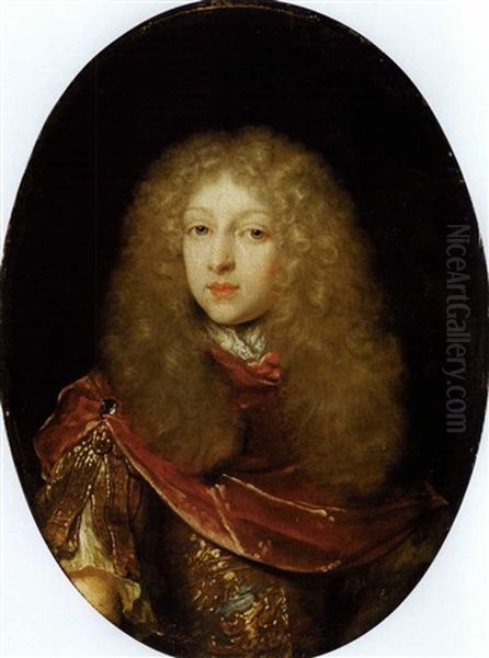 Portrait Of Duke Friedrich August Of Saxe-eisenach Oil Painting by Caspar Netscher