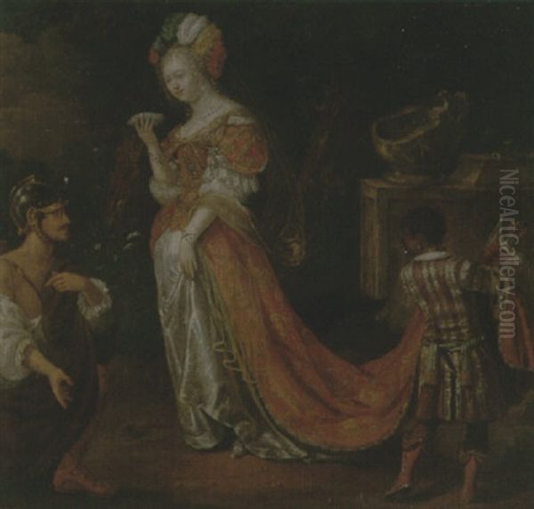 Granida And Daifilo Oil Painting by Caspar Netscher