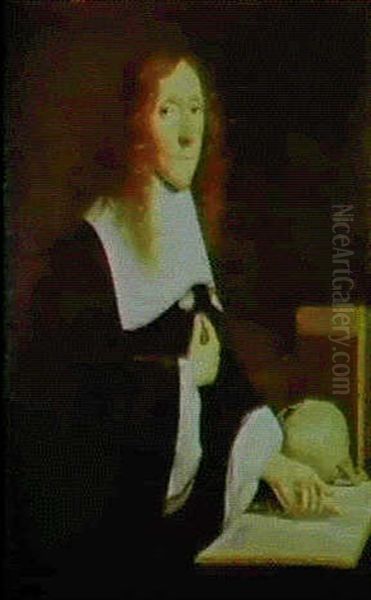 Portrait De Medecin Oil Painting by Caspar Netscher