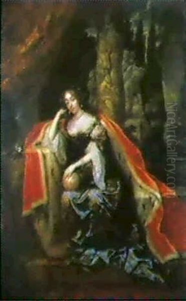 Bildnis Der Konigin Mary Ii. Stuart Von England Oil Painting by Caspar Netscher