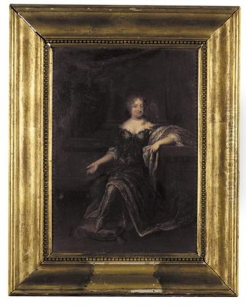 Portrait Of A Lady (the Electress Sophie Of Hanover?) Oil Painting by Constantyn Netscher