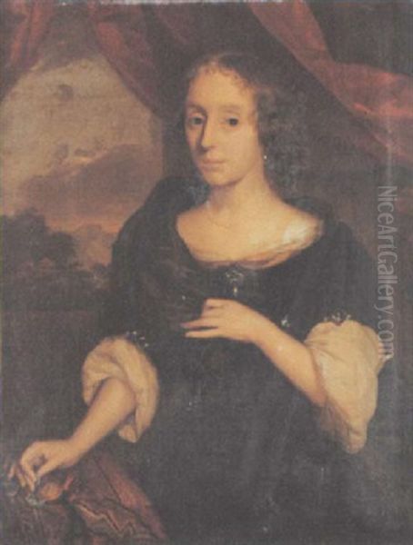 Portrat Von Henrietta Elisabeth Oil Painting by Constantyn Netscher