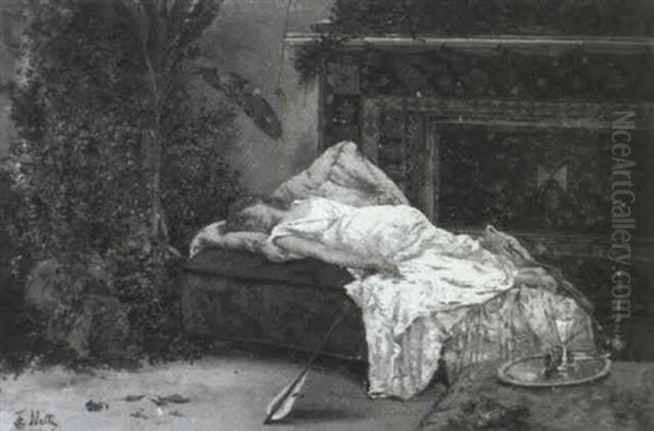 Sleeping Beauty Oil Painting by Francesco Netti