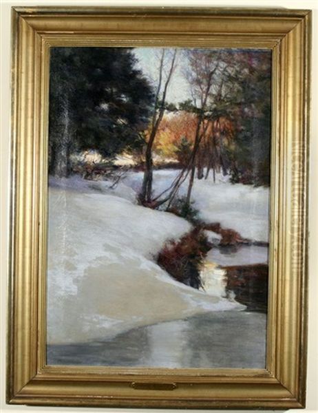 Winter Woodlands Oil Painting by Walter Nettleton