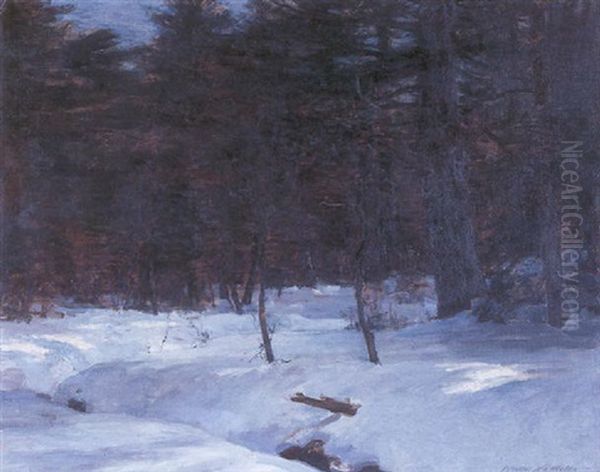 Woodland Snows Oil Painting by Walter Nettleton