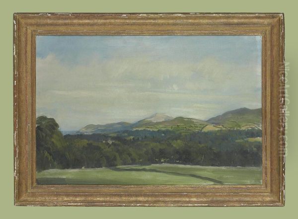 Brayhead And The Little Sugarloaf, Co. Wicklow Oil Painting by Oswald Hornby J. Birley