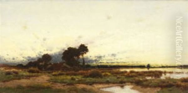 Moorlandschaft Oil Painting by Louis (Ludwig) Neubert