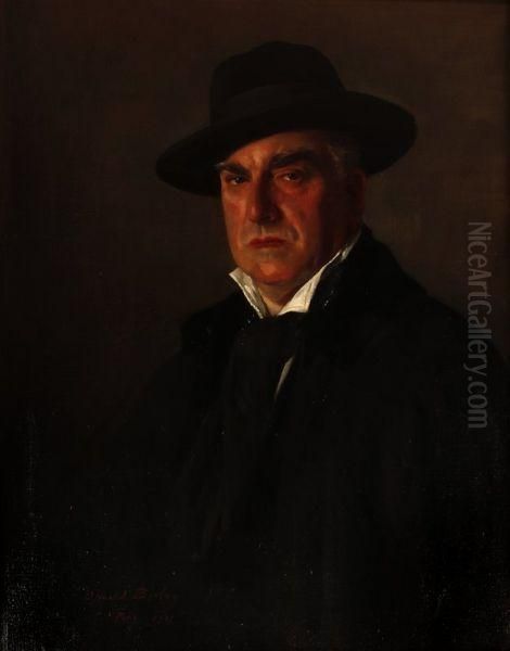 Lucien Guitry Oil Painting by Oswald Hornby J. Birley