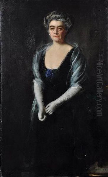 Mrs Norris Oakley Oil Painting by Oswald Hornby J. Birley