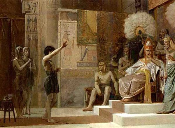 Joseph Explaining The Dreams Of The Pharao Oil Painting by Abraham Cornelis Neufville