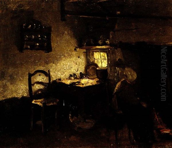 Interno Di Cucina Oil Painting by Albert Johan (Jan) Neuhuys