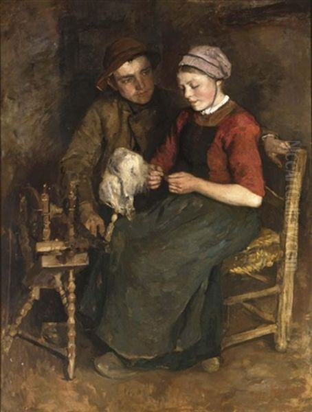 Young Love Oil Painting by Albert Johan (Jan) Neuhuys