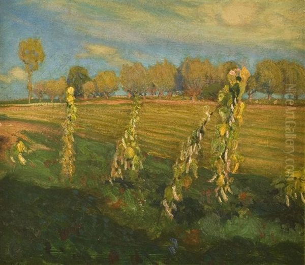 Pejzaz Z Dziewannami Oil Painting by Abraham Neumann