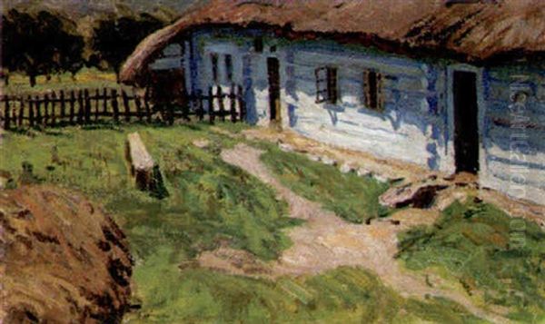 Bauernhaus Mit Vorgarten Oil Painting by Abraham Neumann