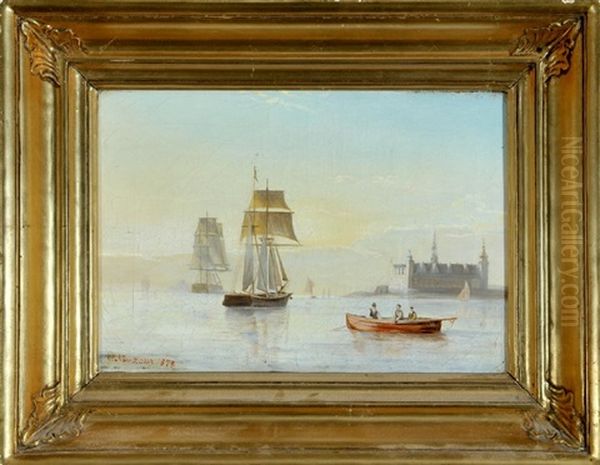 Blick Auf Schloss Kronborg Oil Painting by Carl Johann Neumann