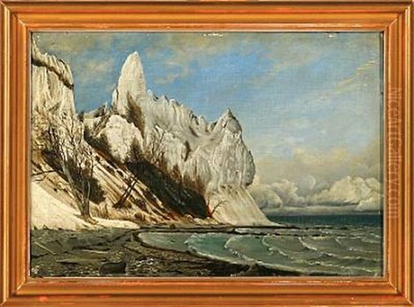 The Cliffs Of Mon, Denmark Oil Painting by Carl Johann Neumann