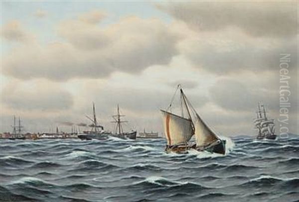 Seascape Oil Painting by Johan Jens Neumann