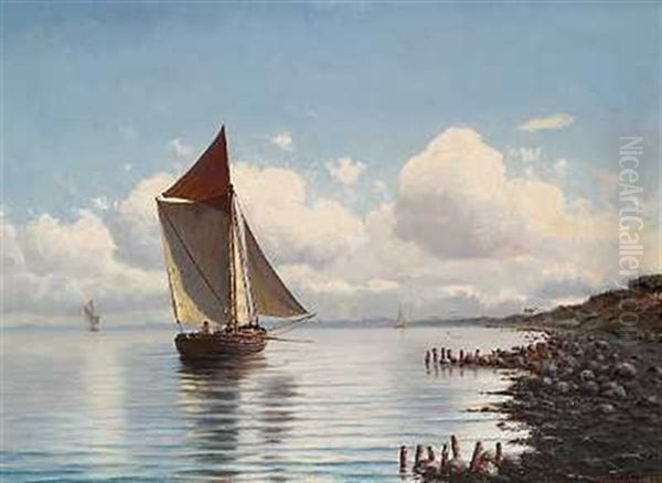 Sommer Eftermiddag Ved Sjaellands Odde Oil Painting by Johan Jens Neumann