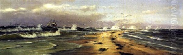 Skagens Gren Oil Painting by Johan Jens Neumann