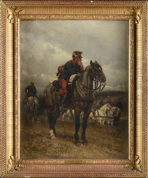 Train Des Equipages En Campagne Oil Painting by Alphonse Marie de Neuville