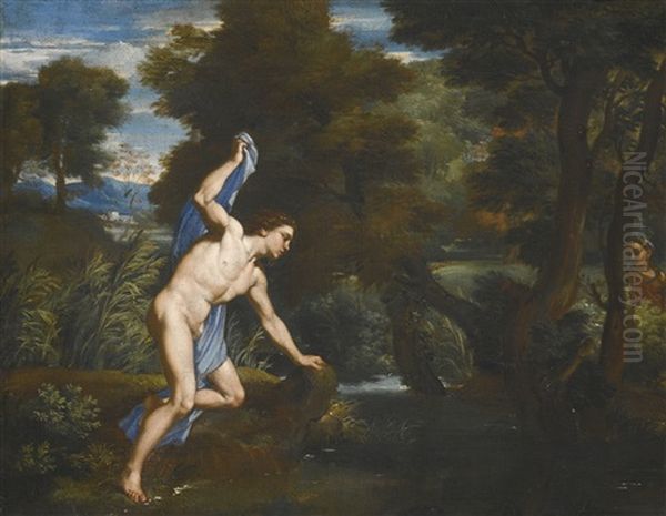 Echo And Narcissus Oil Painting by Franciscus de Neve