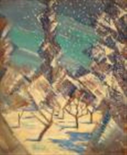 The Four Seasons Oil Painting by Christopher Richard Wynne Nevinson