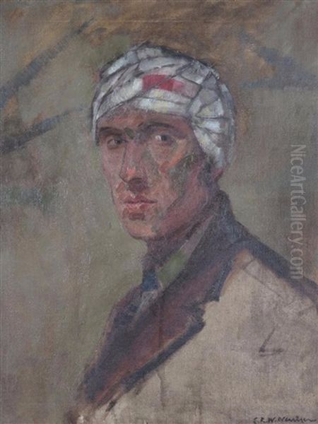 Portrait Of A Wounded Soldier Oil Painting by Christopher Richard Wynne Nevinson