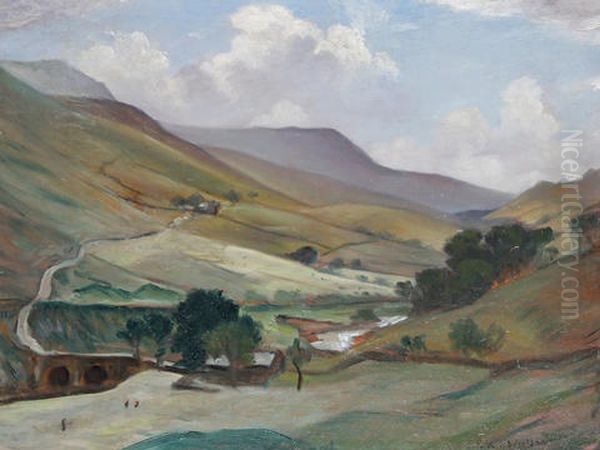 Upland Oil Painting by Christopher Richard Wynne Nevinson