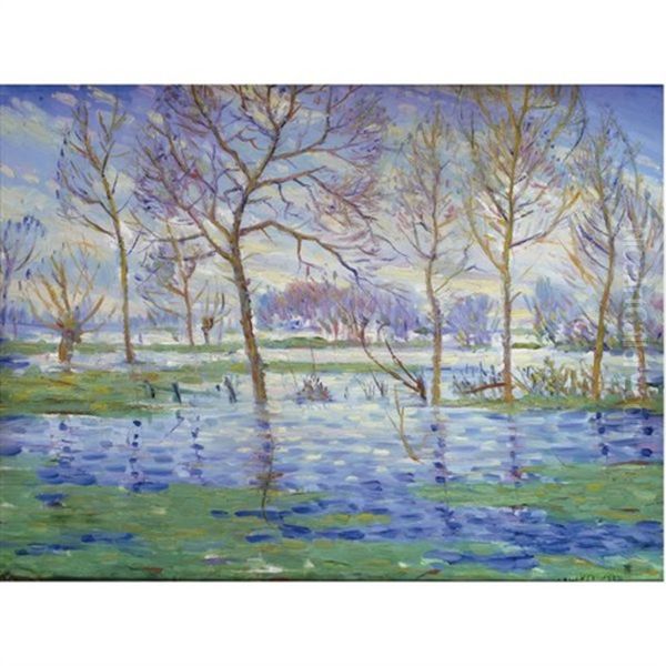 February Oil Painting by Christopher Richard Wynne Nevinson