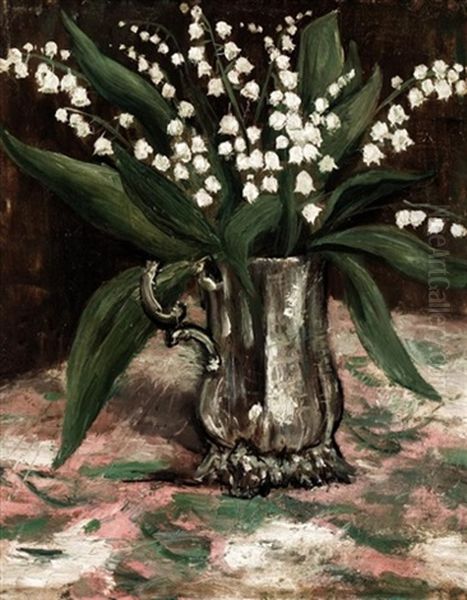 Snowdrops Oil Painting by Christopher Richard Wynne Nevinson