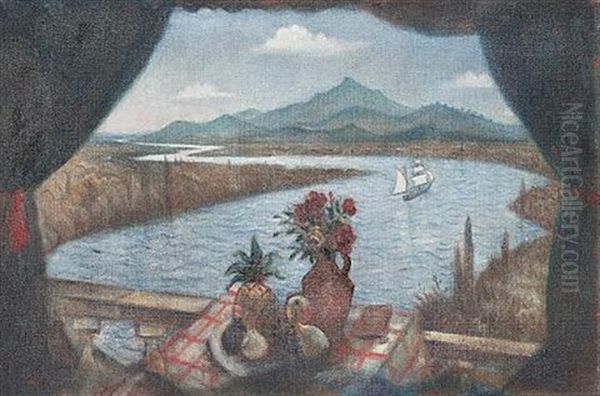 Exotic (+ Another, C.1919, Verso) Oil Painting by Christopher Richard Wynne Nevinson