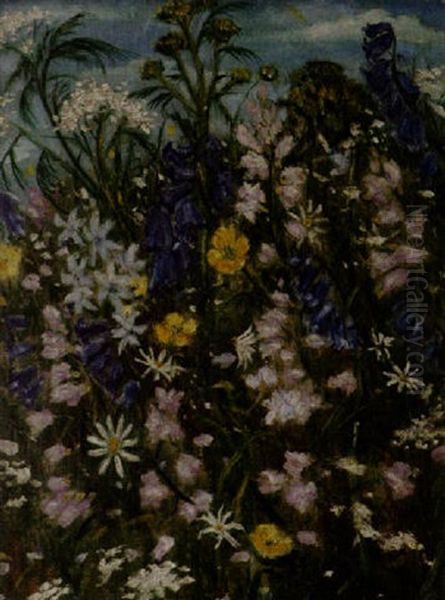 Summer Meadow Oil Painting by Christopher Richard Wynne Nevinson