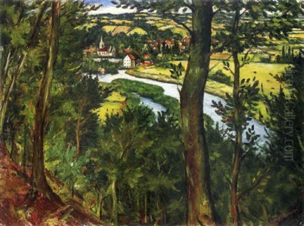 On The Fringe Of A Wood Oil Painting by Christopher Richard Wynne Nevinson