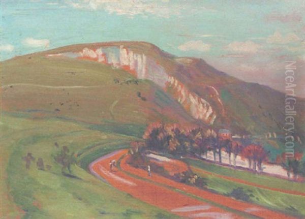 The Dover Road Oil Painting by Christopher Richard Wynne Nevinson